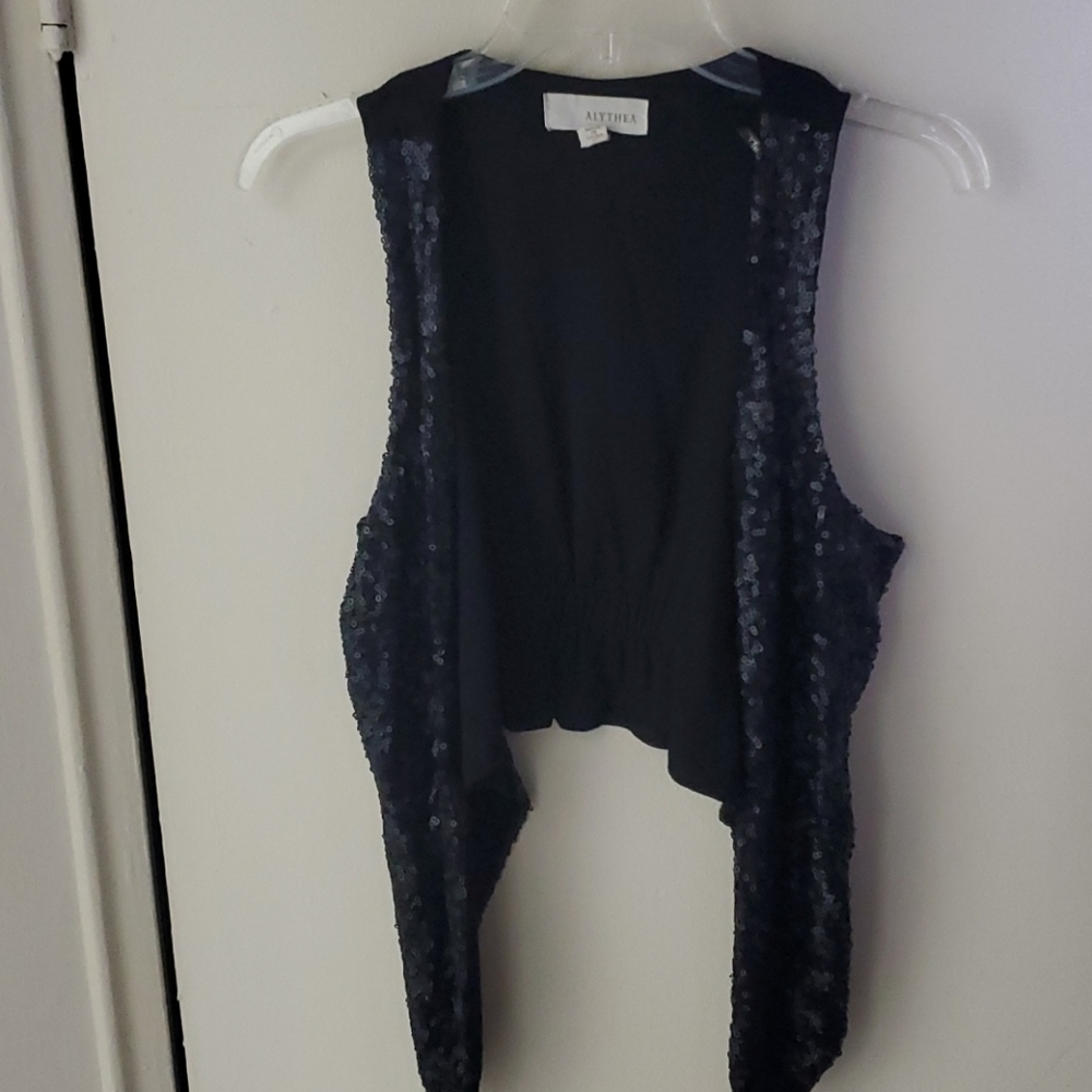 🔵 2 for $15🔵 ALYTHEA - BLACK SEQUENCE VEST